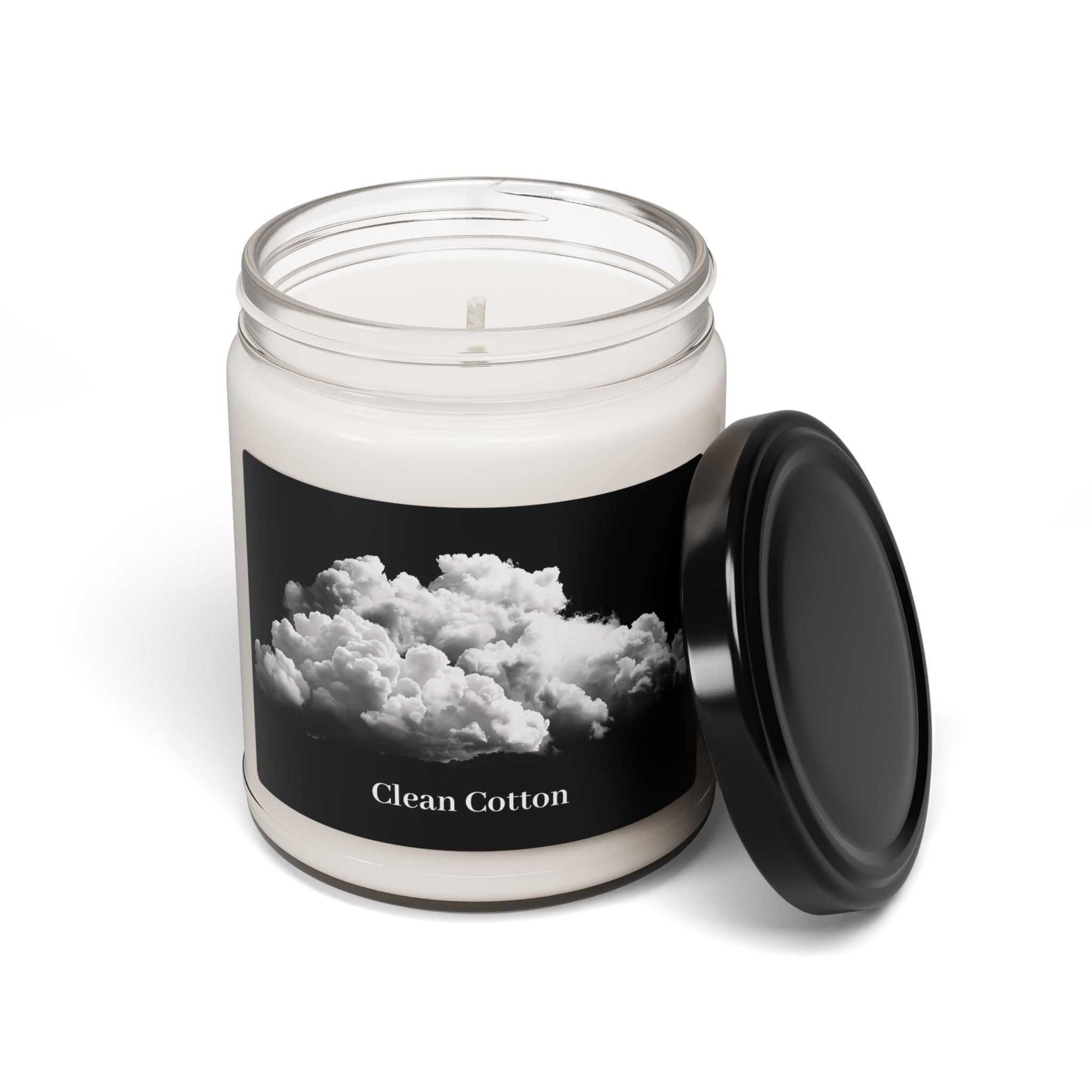 Clean Cotton Scented Soy Candle — 9oz  Fresh Linen Fragrance Jar