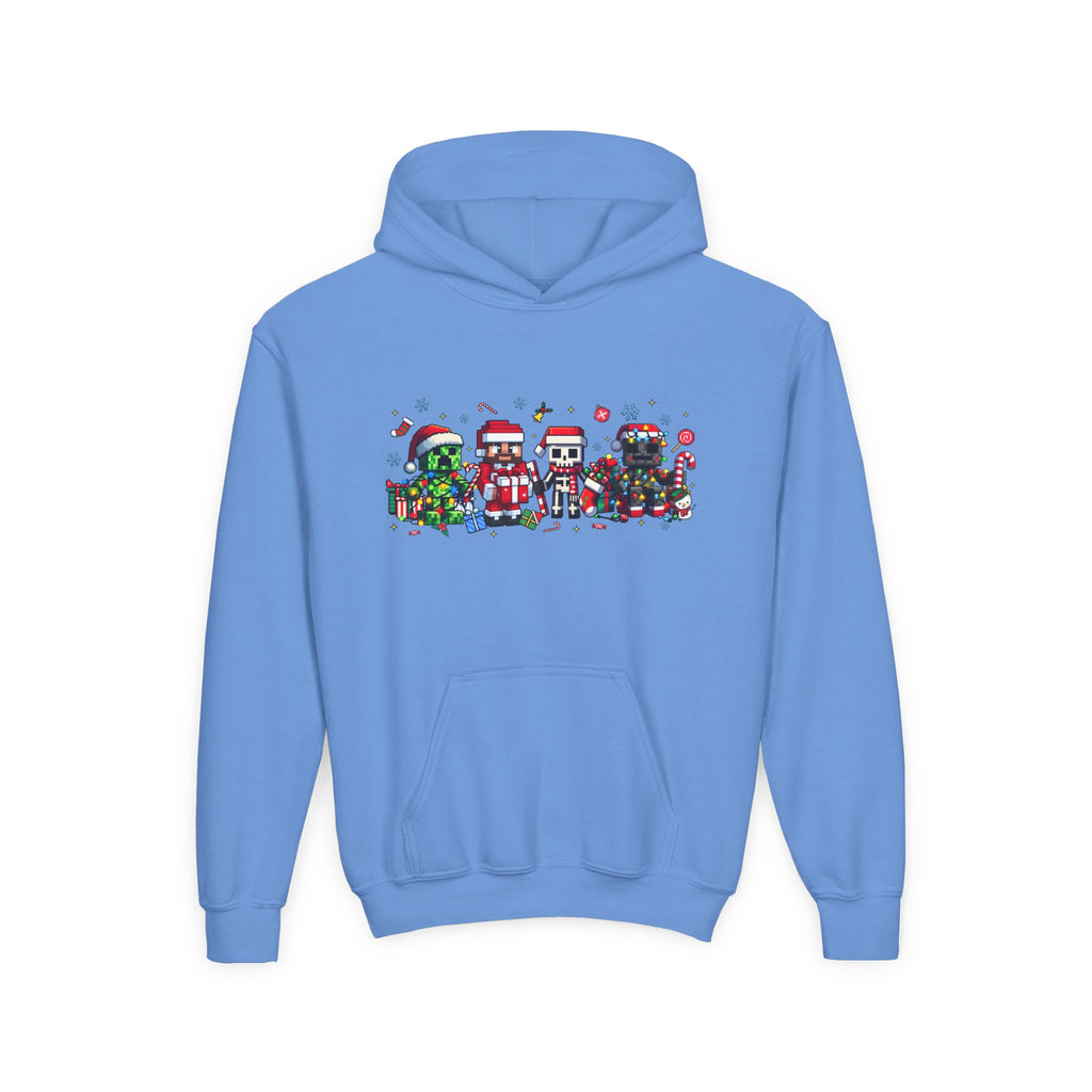 Festive Youth Hoodie with Christmas Character Design - Kids Holiday Sweatshirt
