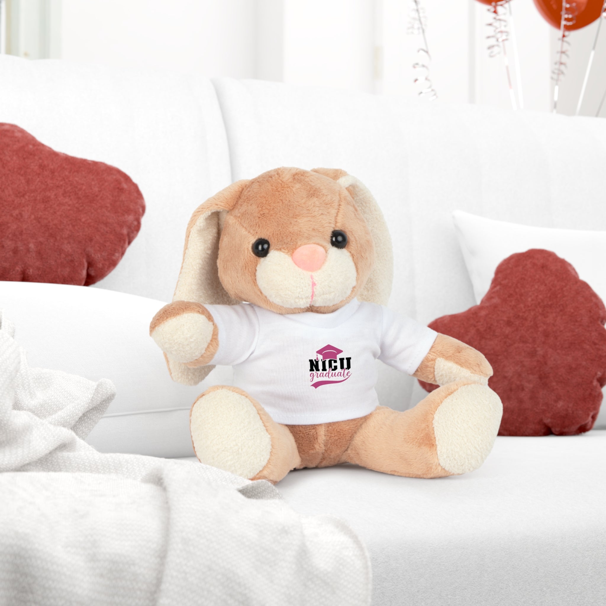 NICU Graduate Teddy Bear Plush with Graduation T-Shirt