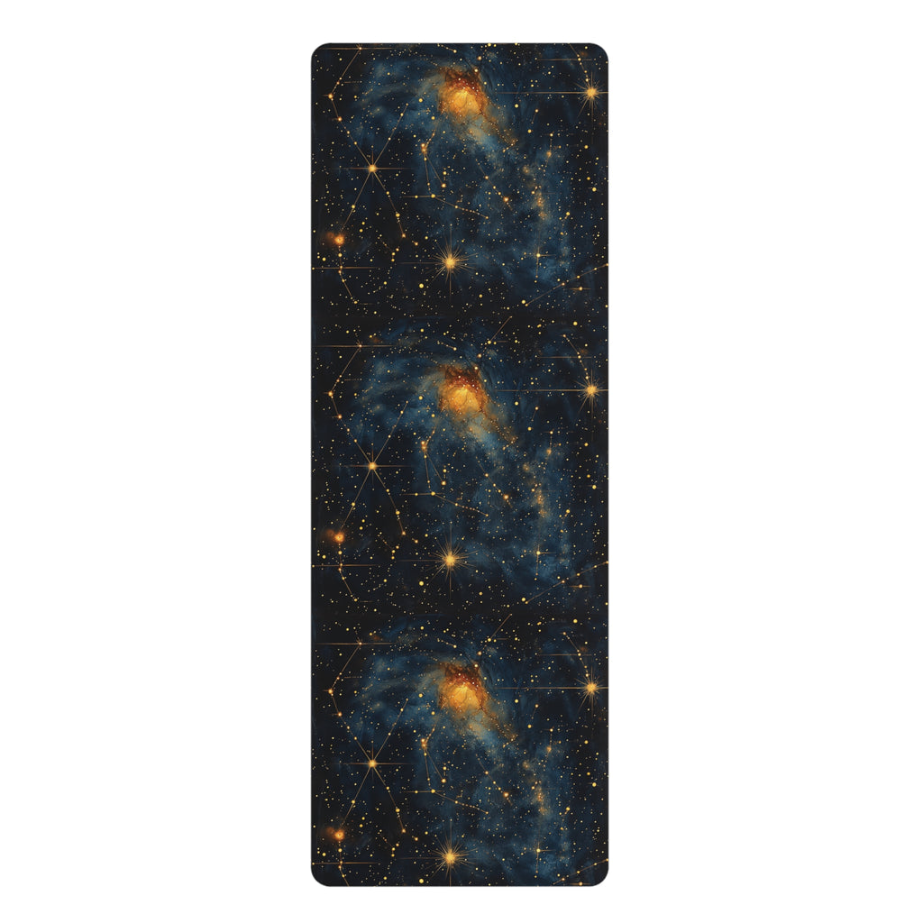 Nebula Starfield Rubber Yoga Mat — Cosmic Galaxy Workout Mat