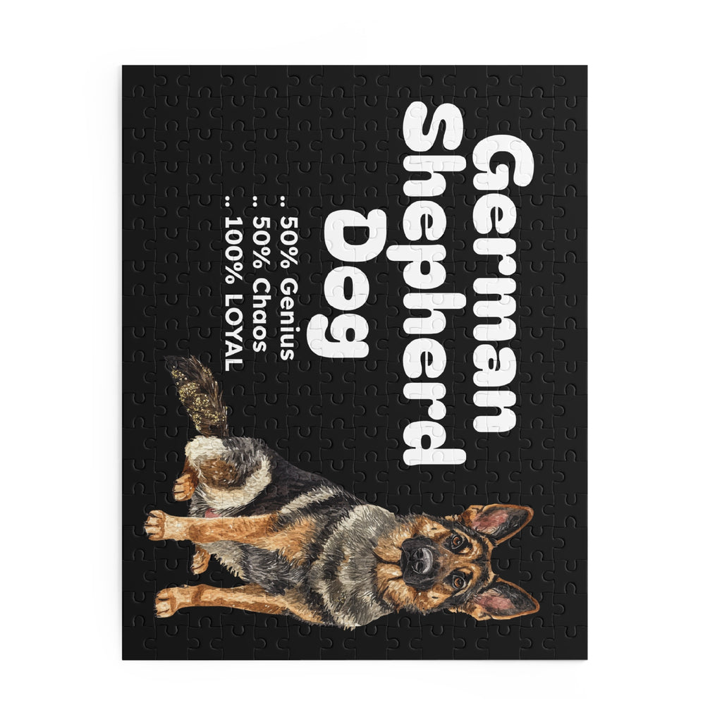 German Shepherd Dog Puzzle – 50% Genius 50% Chaos 100% Loyal (120/252/500 pcs)