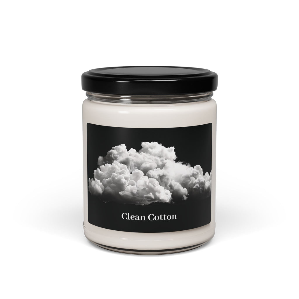 Clean Cotton Scented Soy Candle — 9oz  Fresh Linen Fragrance Jar