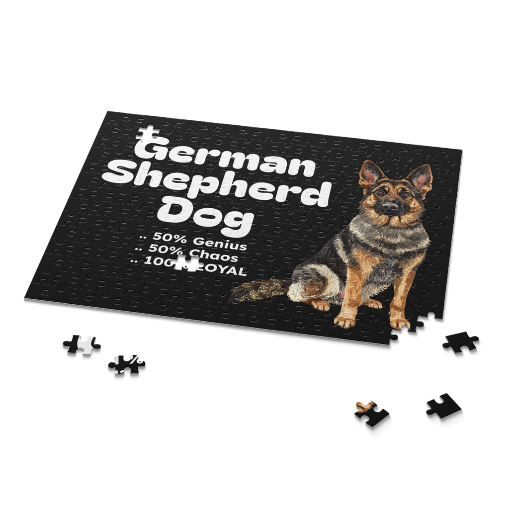 German Shepherd Dog Puzzle – 50% Genius 50% Chaos 100% Loyal (120/252/500 pcs)
