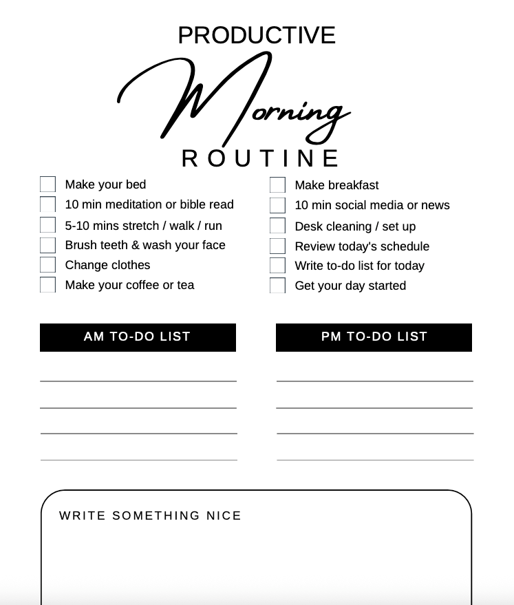 Productive Morning Routine