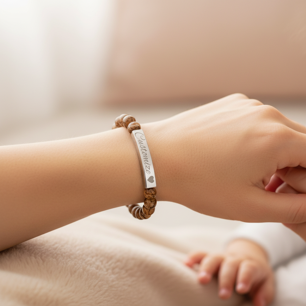 Close-up of bracelet on wrist