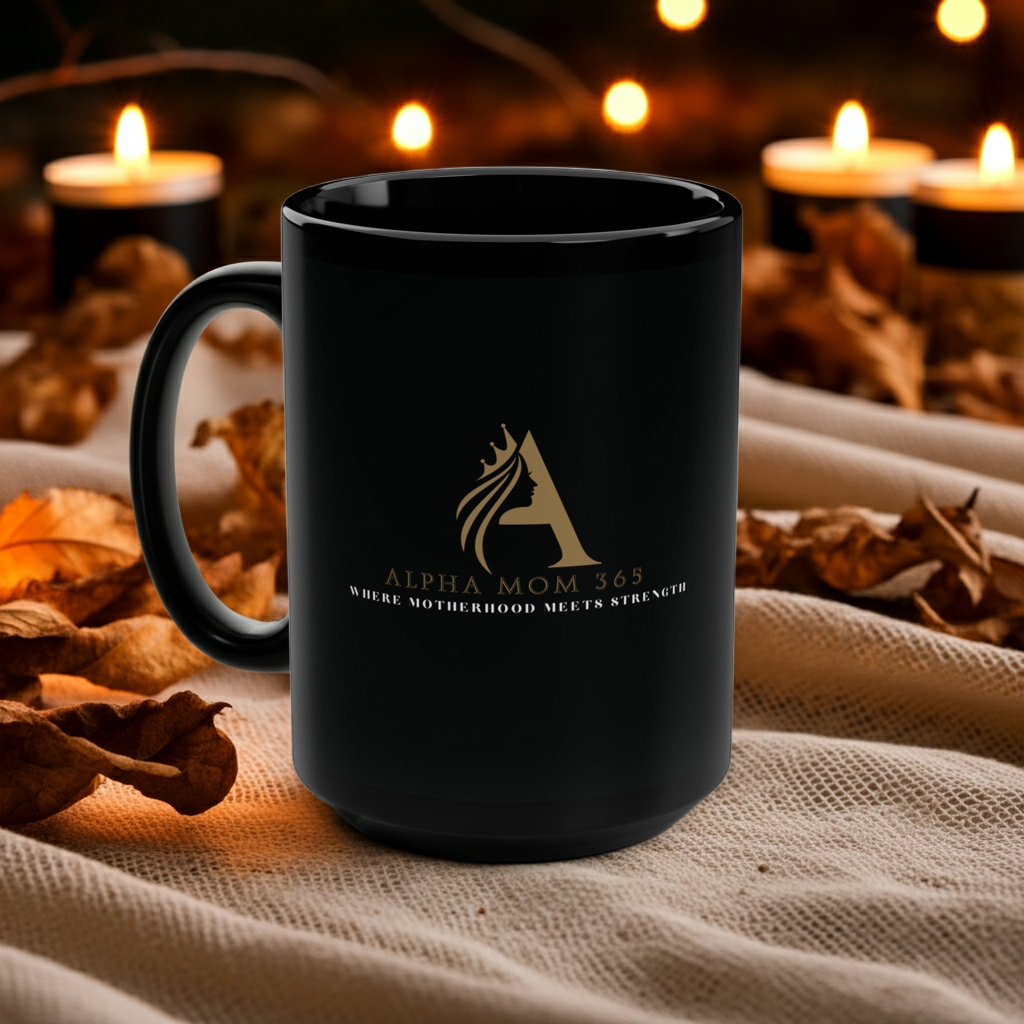 Custom Black Mug 15oz - Gift for Moms & Coffee Lovers
